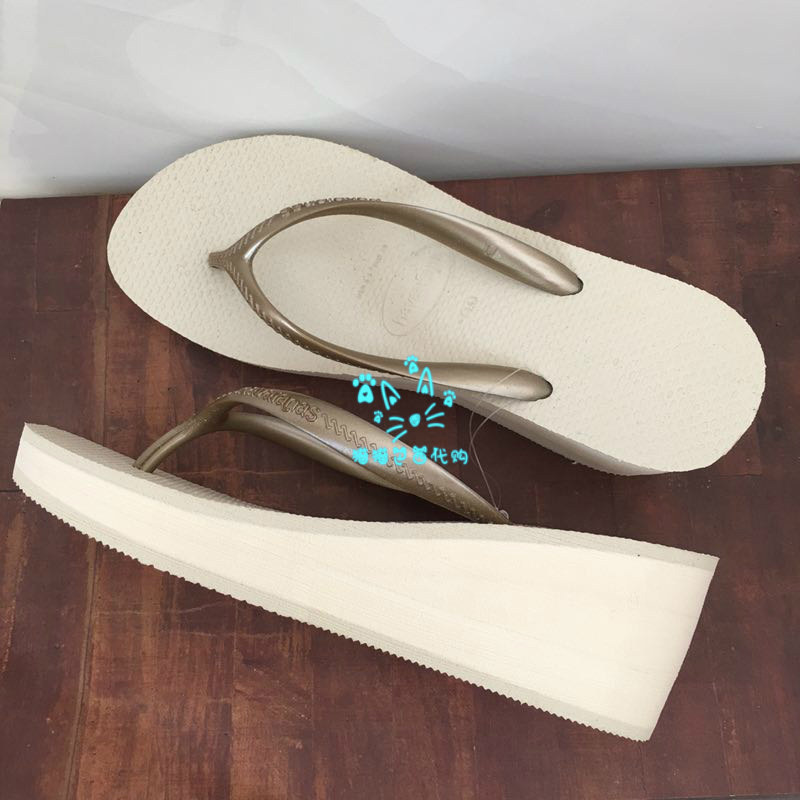 现货巴西 Havaianas 哈瓦那 4cm 6cm 厚底女士防滑坡跟人字拖