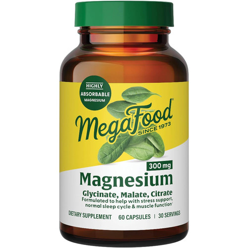 美国洛杉矶直邮MegaFood 镁300mg 高吸收率甘氨酸镁心脏神经放松