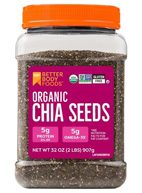 美国洛杉矶直邮 BetterBody Foods有机奇亚籽欧米伽3非转基因素食