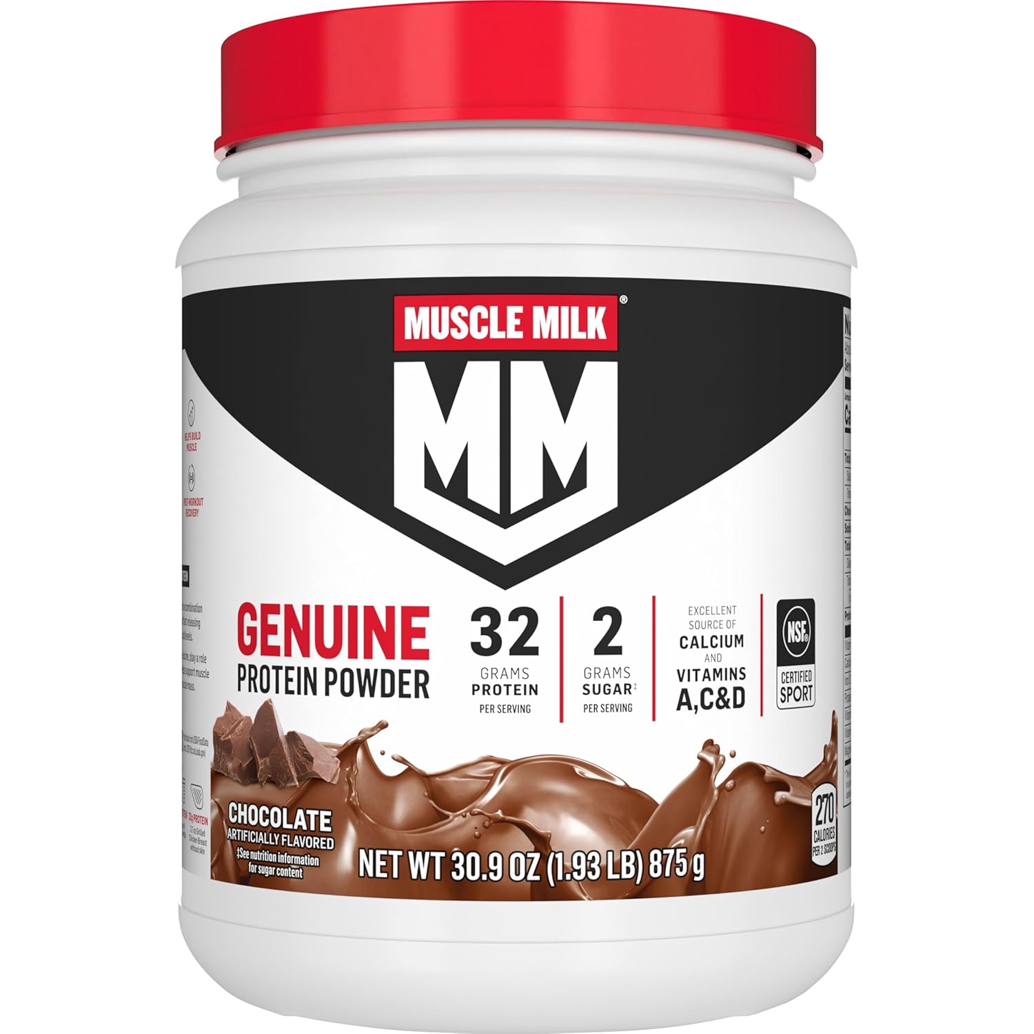 美国洛杉矶直邮Muscle Milk真蛋白粉钙维生素ACD NSF运动营养认证