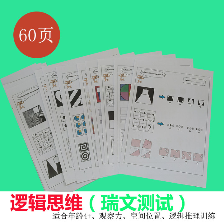 瑞文测试幼儿逻辑思维推理测验 幼升小测试 空间感专注力