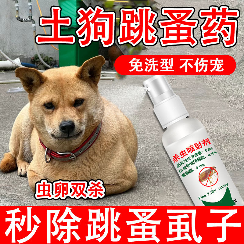 土狗跳蚤药中华田园犬专用驱虫药猫咪除跳瘙虱子蜱虫体外喷雾xf