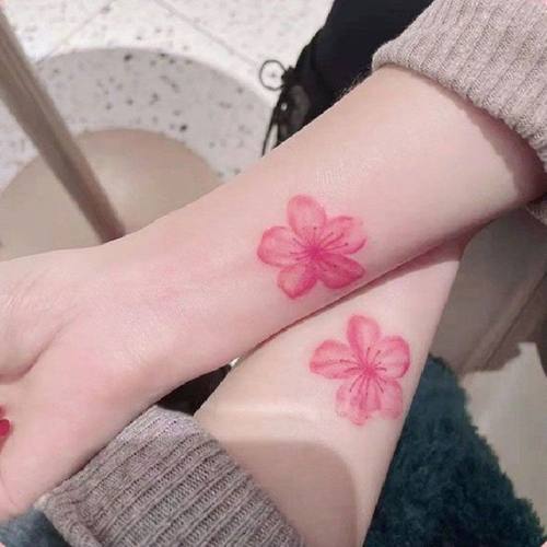樱花浪漫 纹身贴辣妹 甜酷锁骨手臂日系少女心防水持久小清新