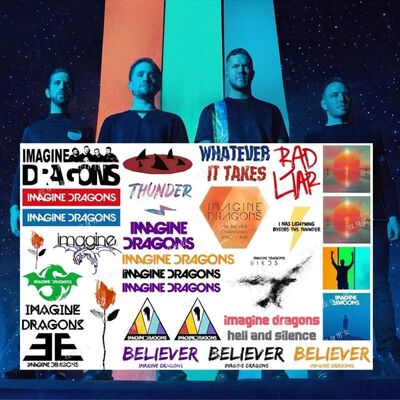 梦龙乐队演唱会周边纹身ImagineDragons手臂脸贴