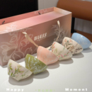 悦檬食器家用陶瓷6色米饭碗套装 甜品碗可爱实用平价小碗乔迁礼物