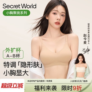 secretworld粉底液内衣女聚拢小胸外扩显大隐形无痕防下垂文胸罩