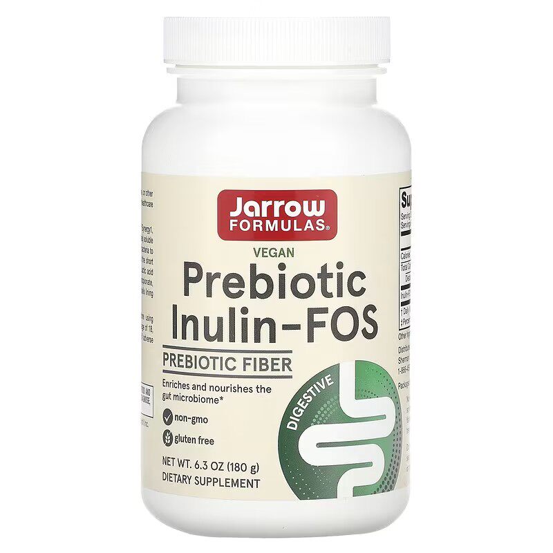 现货美国jarrow formulas inulin-fos 益生元菊粉低聚果糖粉180克