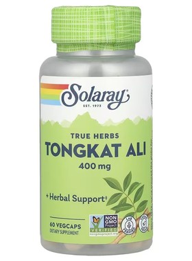 美国Solaray Tongkat Ali 东革阿里400毫克60粒素食胶囊 提升精力