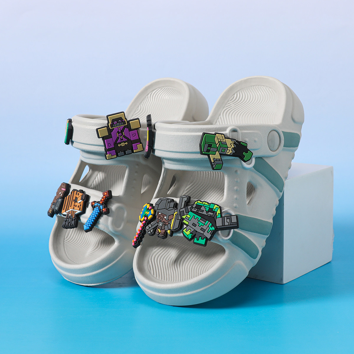 我的世界儿童凉鞋卡通防滑男童凉拖鞋软底宝宝外穿男孩沙滩鞋海边