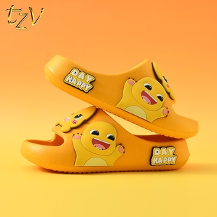 外穿防滑耐磨宝宝洗澡男孩沙滩鞋 奶龙儿童拖鞋 新款 夏季 男童凉拖鞋