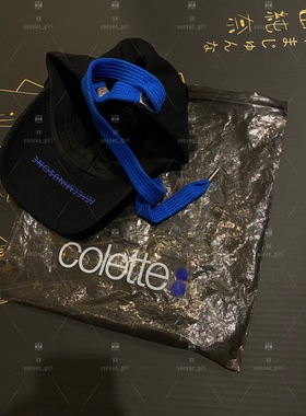 pmo peaceminusone x COLETTE 联名 蓝色鞋带 棒球帽 鸭舌帽