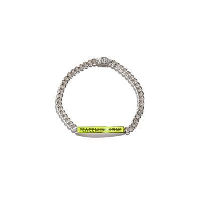 peaceminusone 新款 手链 荧光绿 925银