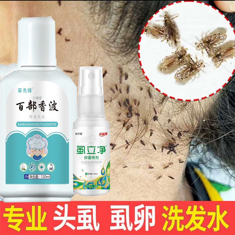 百部酊香波灭头虱洗发水大人儿童去阴虱子虫卵跳蚤双杀抑菌洗液