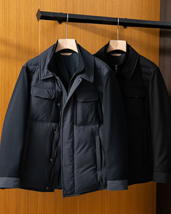 柜上2W+！升笈鹅绒！秋冬短款简约鹅绒服男高品质轻商务羽绒服男