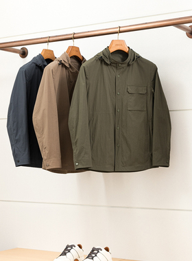 意奢经典旅行者！進口Sojitz磚利面料 春秋商务休闲夹克薄外套男