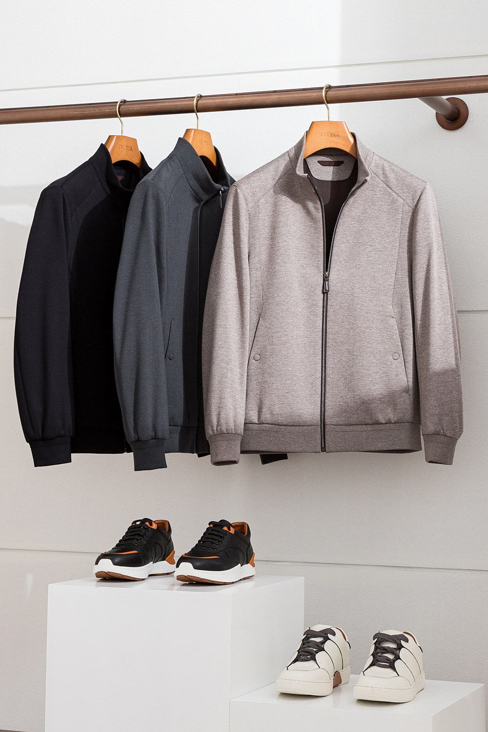 意奢/自然高级/秋冬男士立领羊毛夹克高级感男士商务休闲羊毛外套