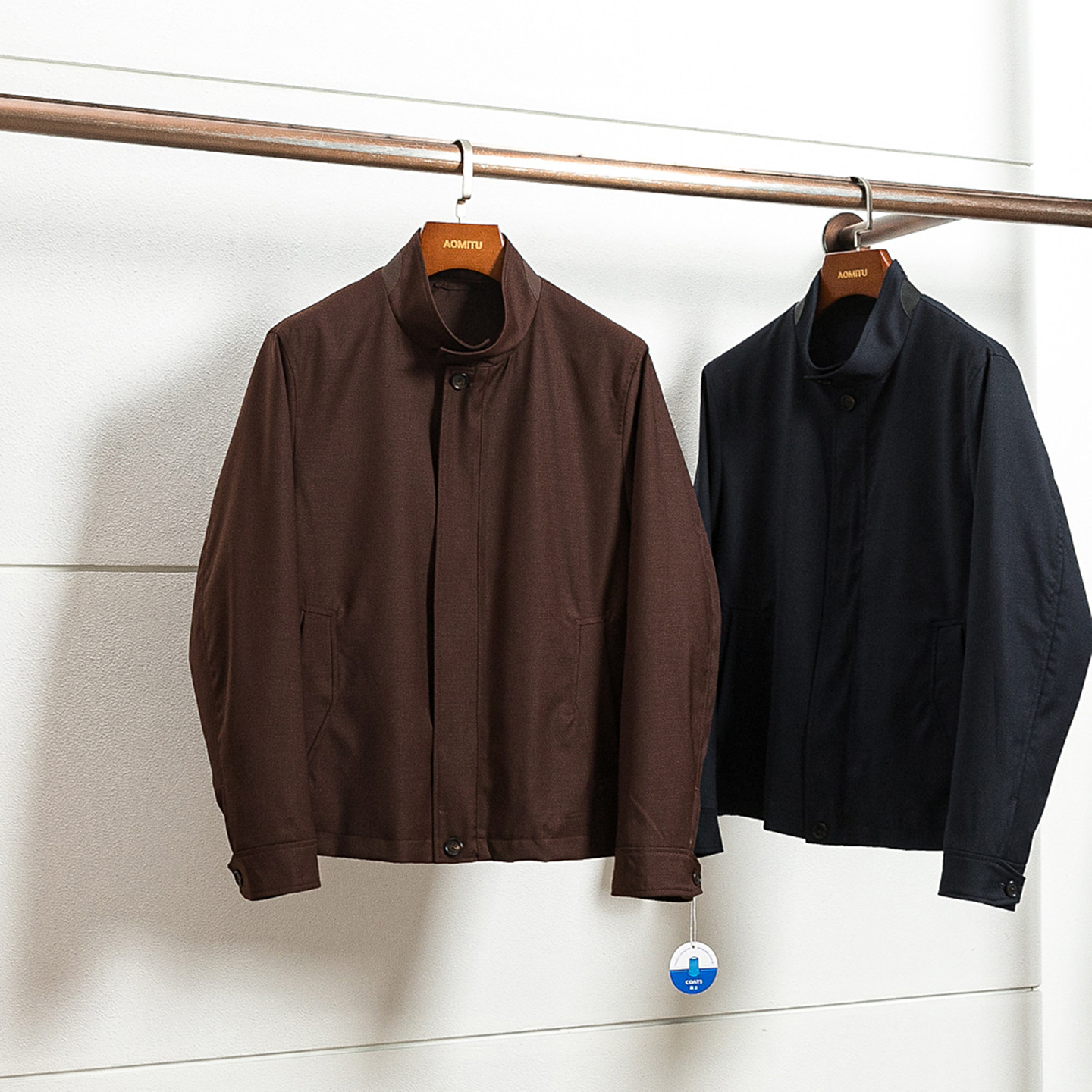 意奢29800版 可机洗精纺羊毛 男士羊毛哈灵顿夹克立领休闲外套男