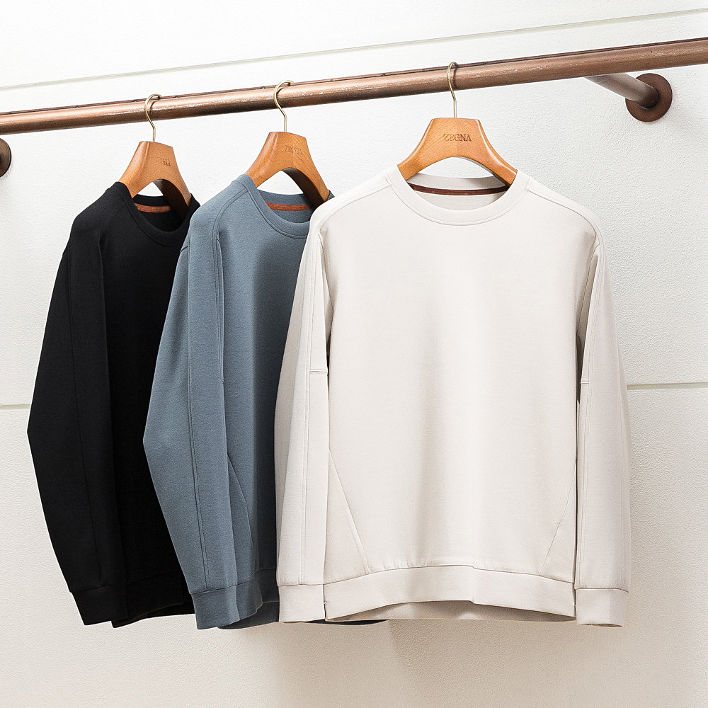 时尚休闲立体剪裁套头卫衣羊绒