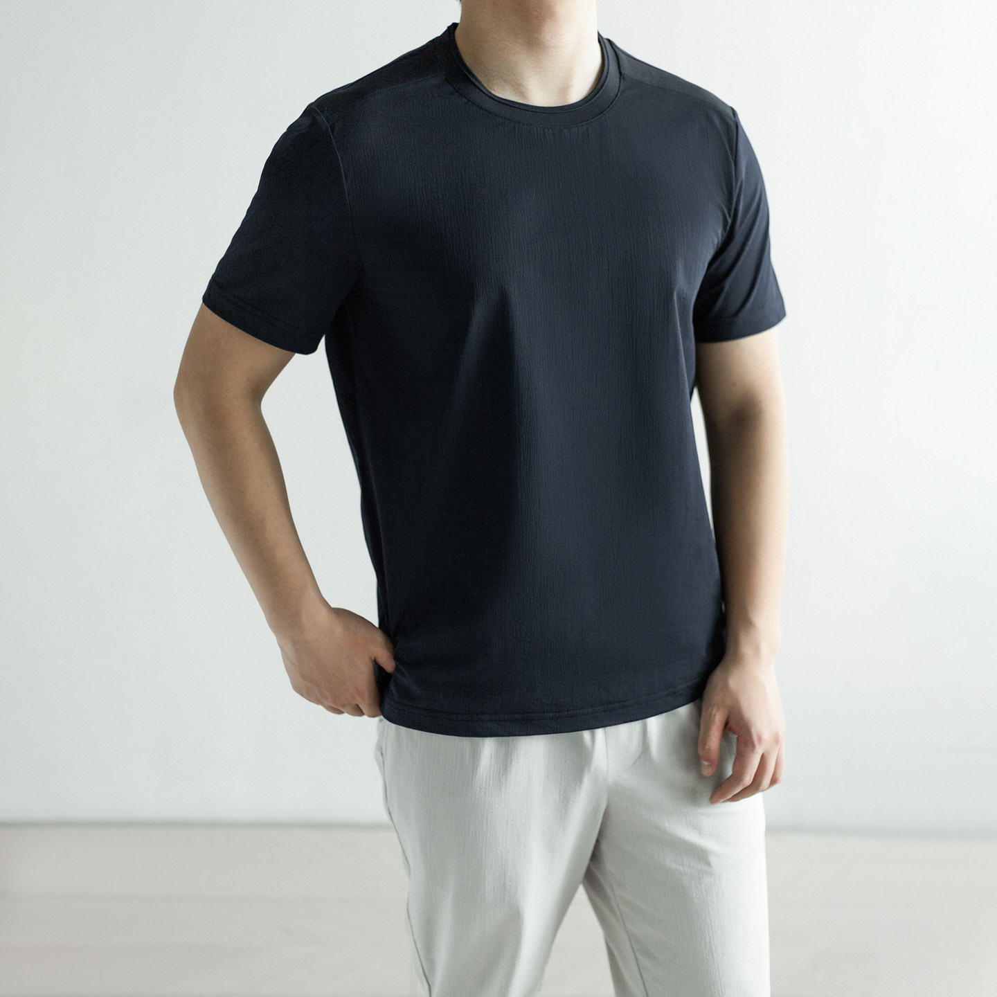 夏日王簰 Coolmax x Sorona 夏季男超轻透气圆领短袖T恤休闲半袖