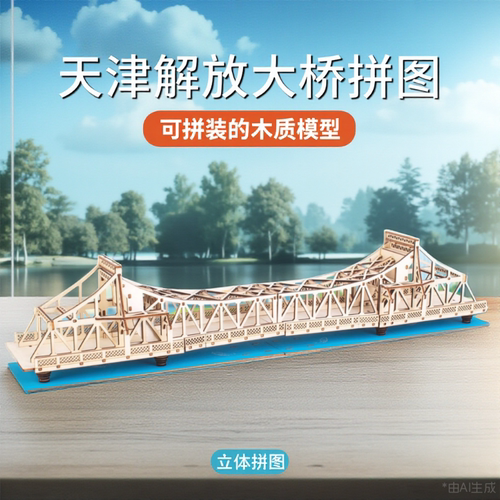 天津解放大桥拼装模型