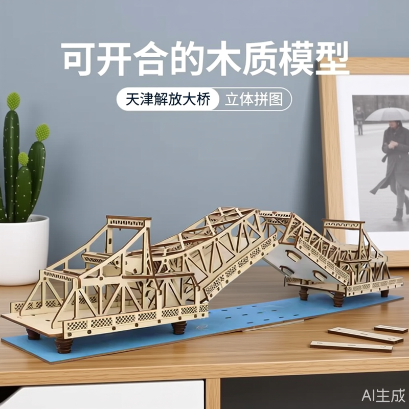 天津解放大桥拼装模型