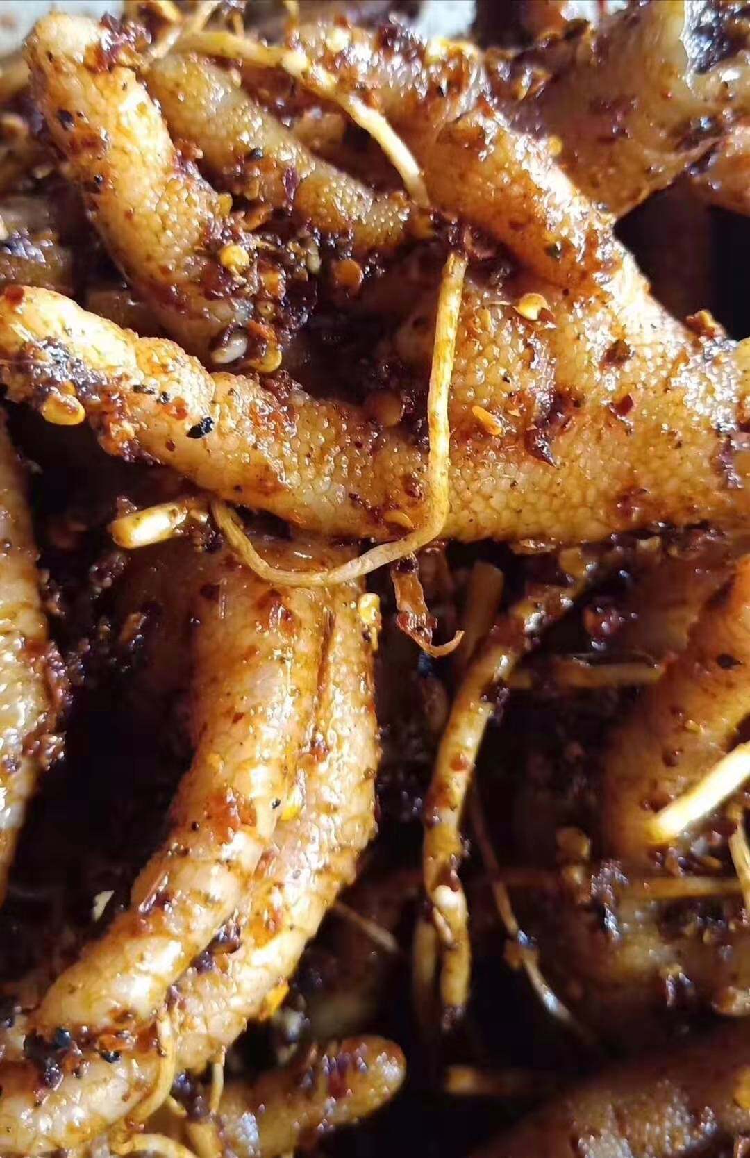 西盟佤味香麻辣鸡脚佤瓦族麻辣苤撇韭菜根拌鸡爪即食凤爪1000克