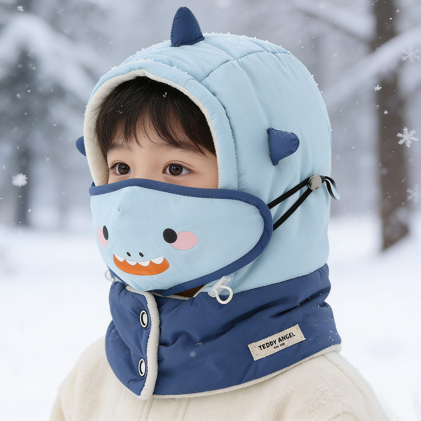 儿童帽子围脖一体冬天男孩护耳帽可拆口罩雷锋帽骑车防风防水保暖,童装/婴儿装/亲子装,帽子,淘宝优惠券,粉丝福利购,淘宝优惠卷
