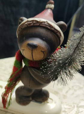 满20包邮，树脂小熊摆件，样品瑕疵介意勿拍