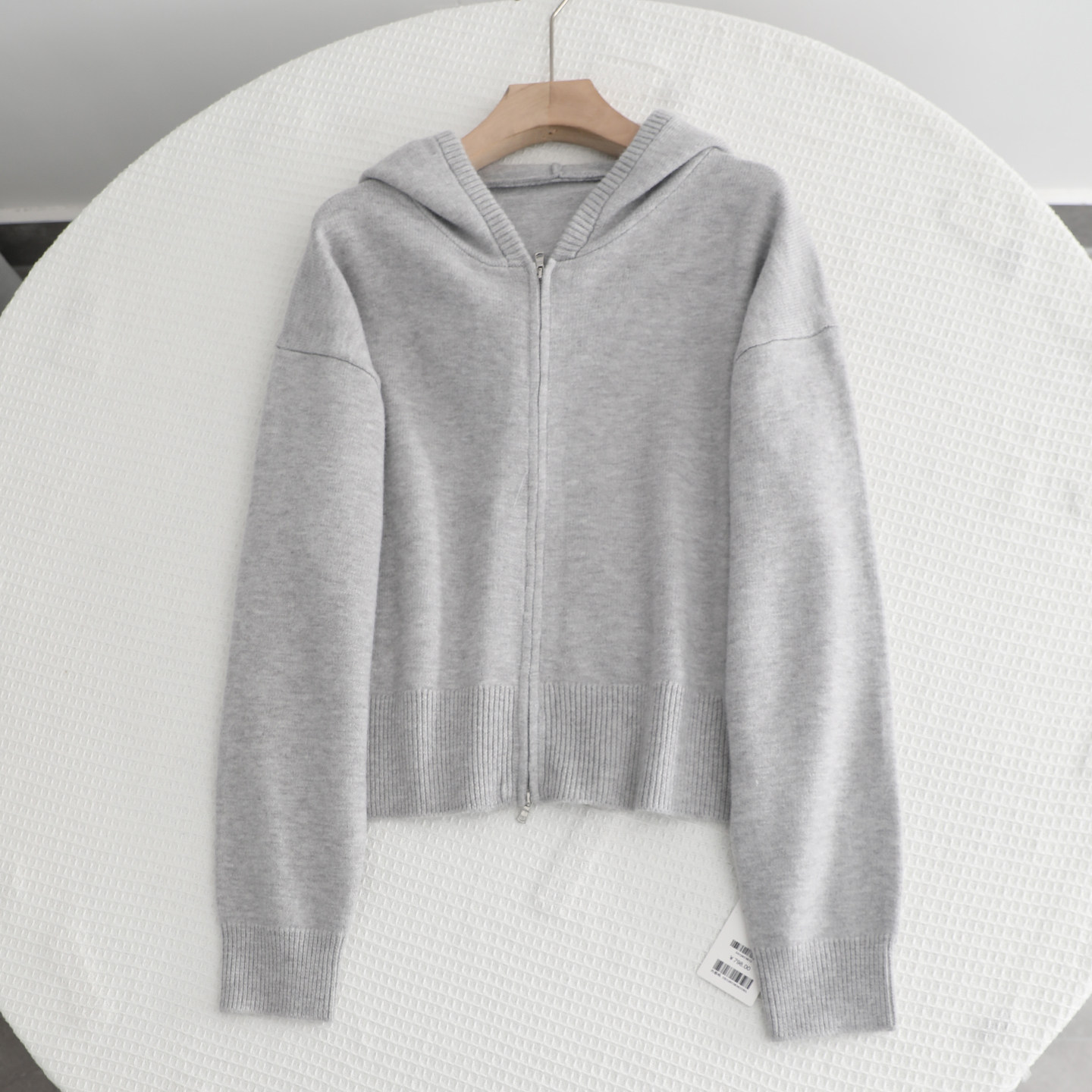 檬系~简约百搭连帽休闲针织拉链开衫女2025秋季新款软糯慵懒毛衣,女装/女士精品,毛针织衫,淘宝优惠券,粉丝福利购,淘宝优惠卷