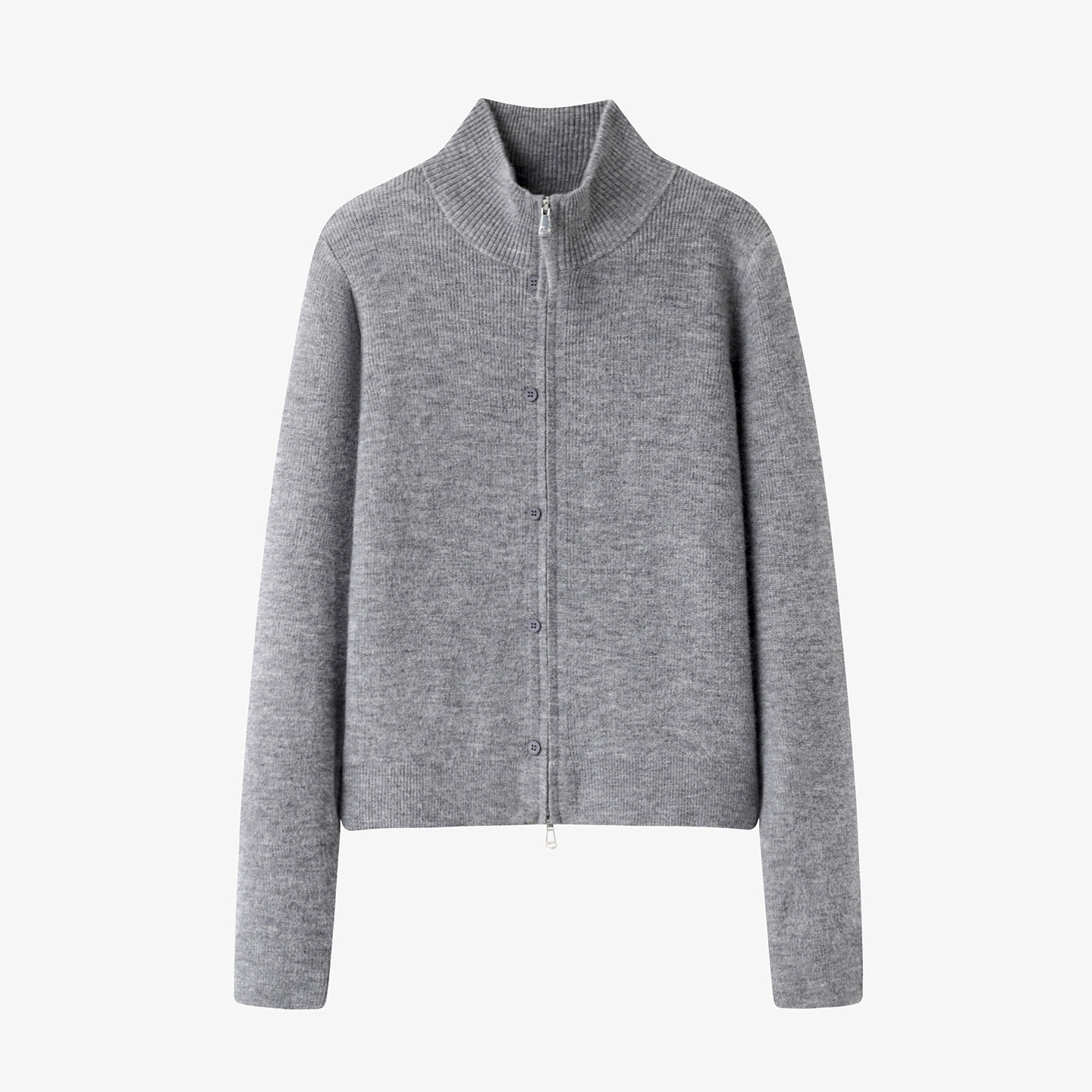 彩系~简约双拉链立领针织衫女2025秋季新款显瘦减龄开衫毛衣外套,女装/女士精品,毛针织衫,淘宝优惠券,粉丝福利购,淘宝优惠卷