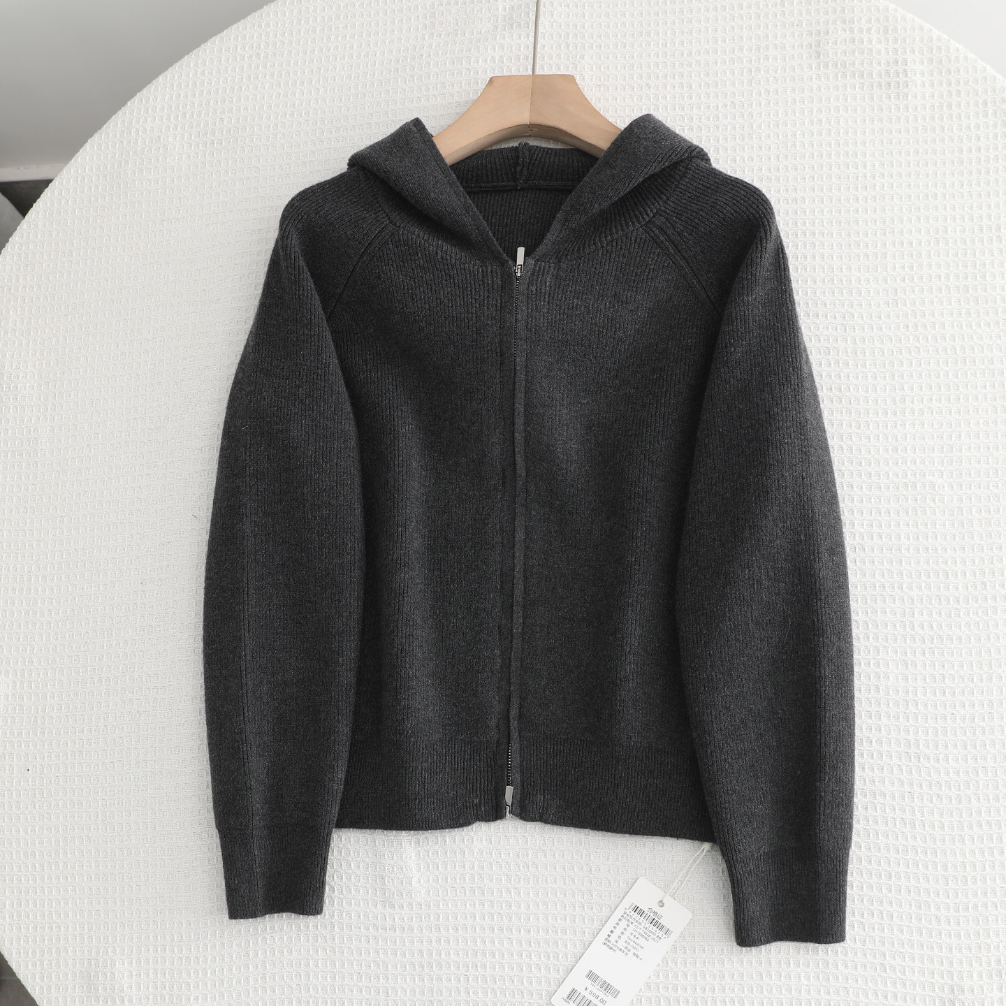 檬系~时尚通勤百搭连帽针织开衫女2026春季新款双拉链慵懒风毛衣,女装/女士精品,毛针织衫,淘宝优惠券,粉丝福利购,淘宝优惠卷