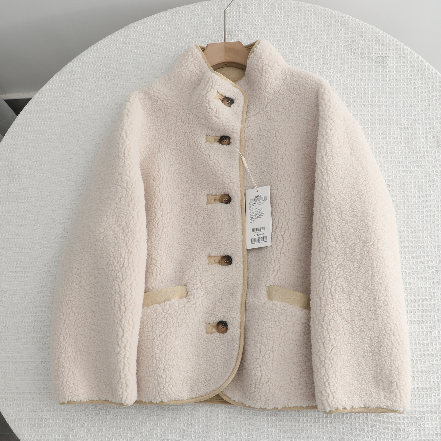 伊家~明星同款立领毛毛外套宽松短外套2025秋冬新款软糯保暖上衣