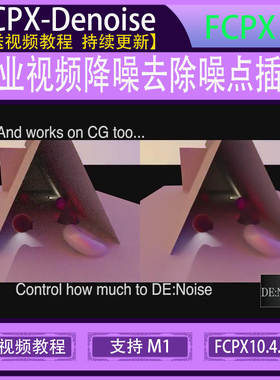FCPX-Denoise 专业视频降噪去除噪点插件FCPX降噪插件含视频教程