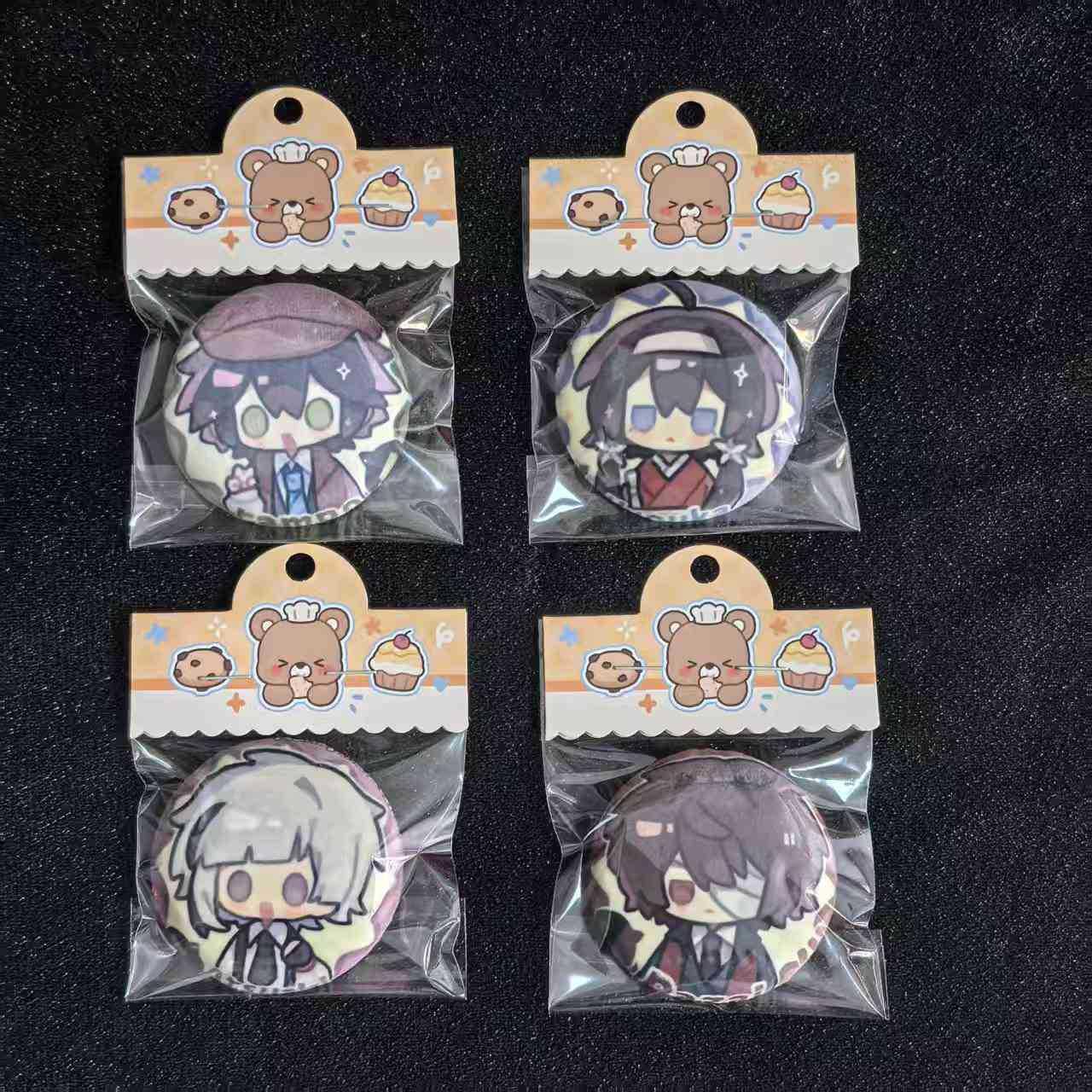 文豪野犬动漫同人可爱吧唧江户川乱步镜泉花太宰治中岛敦毛绒徽章