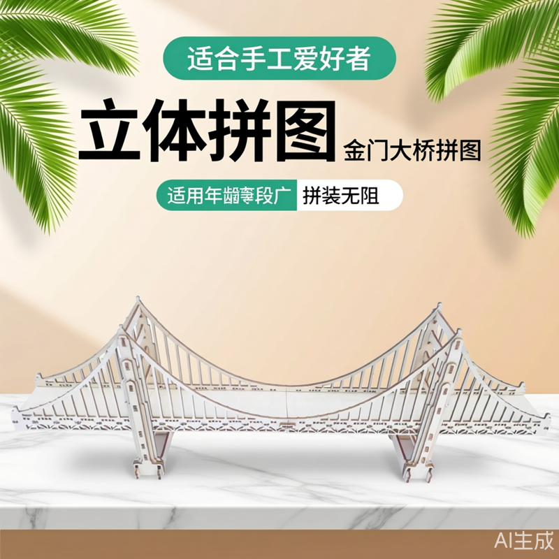金门大桥模型拼图拼装手工