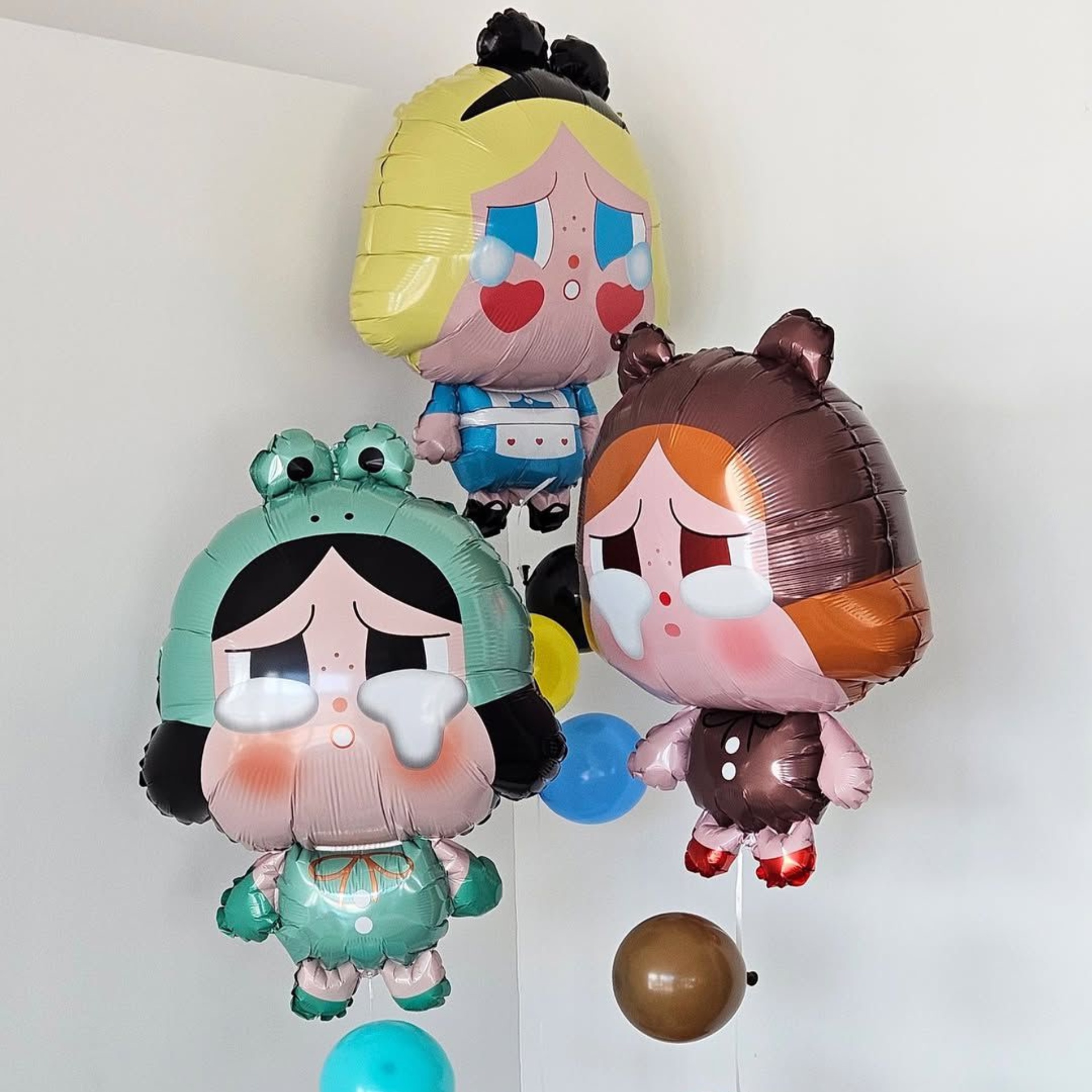 哭娃眼泪泡泡玛特铝膜球卡通气球