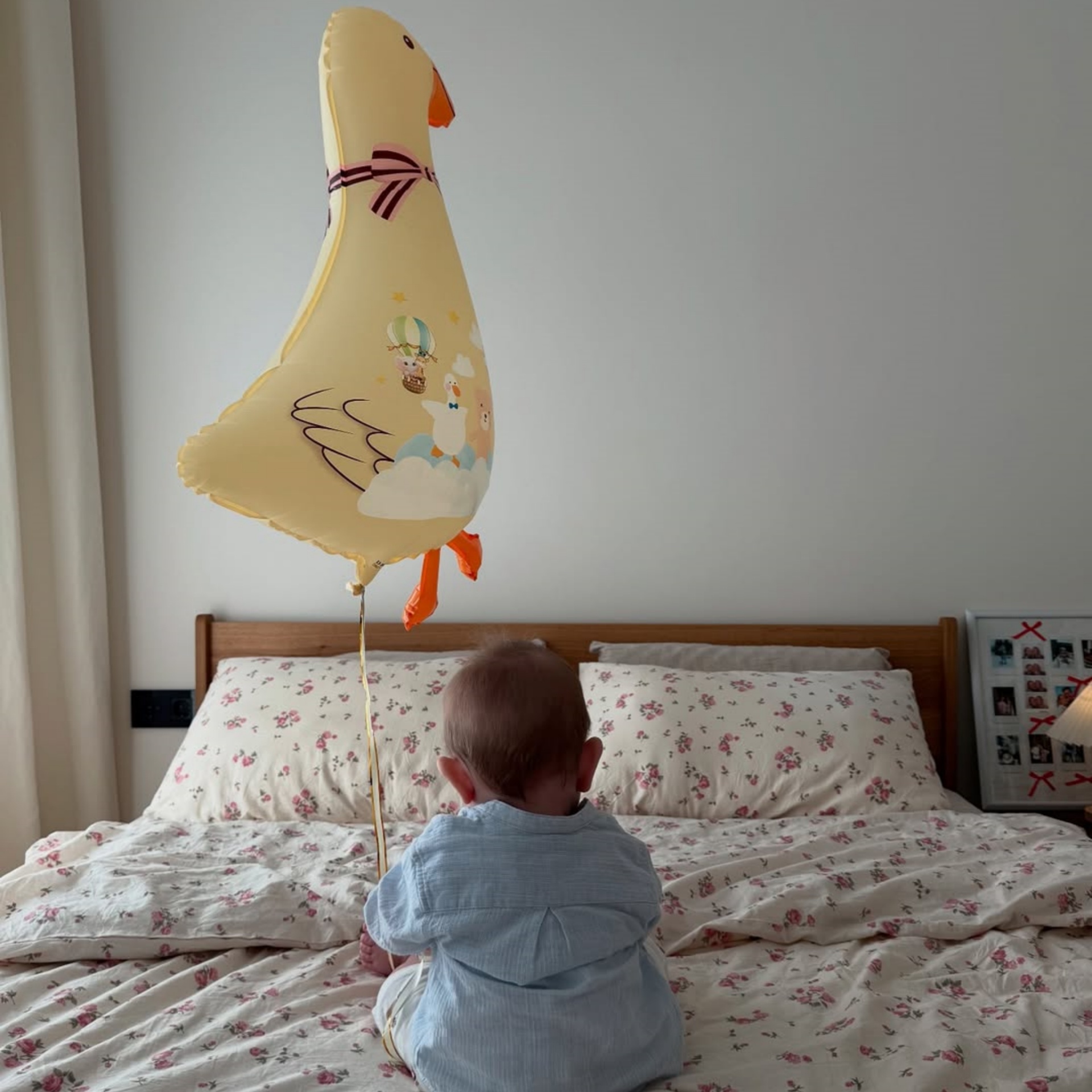 ins大白鹅奶黄鹅卡通动物铝膜球