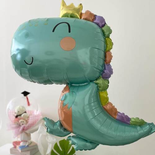 Dinosaur恐龙宝宝霸王龙雷龙气球铝膜飘空氦气球生日周岁布置装饰 - 封面