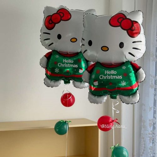 HelloKitty圣诞节凯蒂猫红绿小球