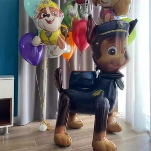 进口汪汪队立大功站立4D阿奇Paw Chase卡通主题铝膜气球 Patrol