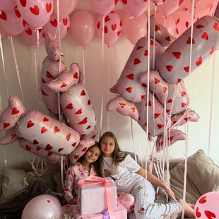 糖果喜糖卡通铝膜气球套餐女孩拍照背景装饰求婚定婚节日派对用品