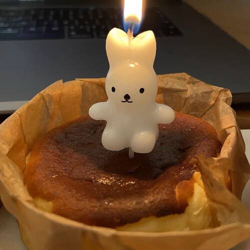 ins可爱小兔子蜡烛生日蛋糕插件