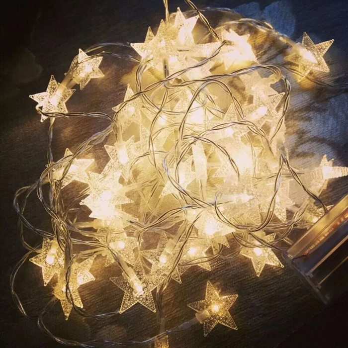 LED灯五角星灯串派对装饰派对
