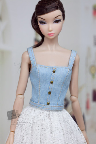 [M-201906-03]吊带上衣/FR Momoko Barbie Blythe OB Mico 娃衣