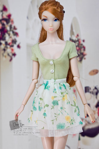 [M-201906-45]半身裙/FR Momoko Barbie Blythe OB Mico 娃衣