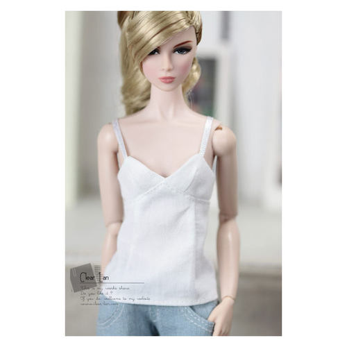 [M-201402-11]吊带上衣/Momoko OB FR 芭比 6分娃衣