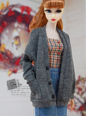 [M-202002-10-F]开衫/FR Momoko Barbie Blythe OB Mico 娃衣