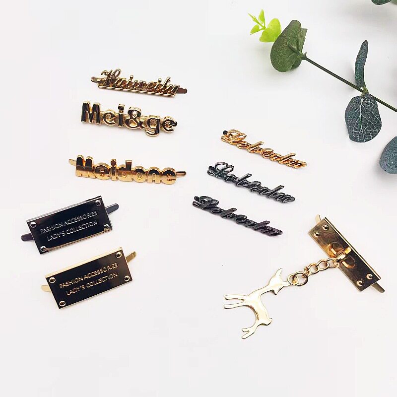 星选手工女包金属标牌英文标小鹿DIY编织材料包