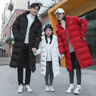 超长款过膝棉服东北加厚冬季男女足球体校艺考生棉衣外套训练大衣