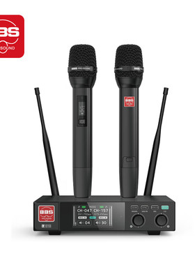 BBS L1010无线话筒高端会所娱乐KTV麦克风真分集光纤输出一拖二